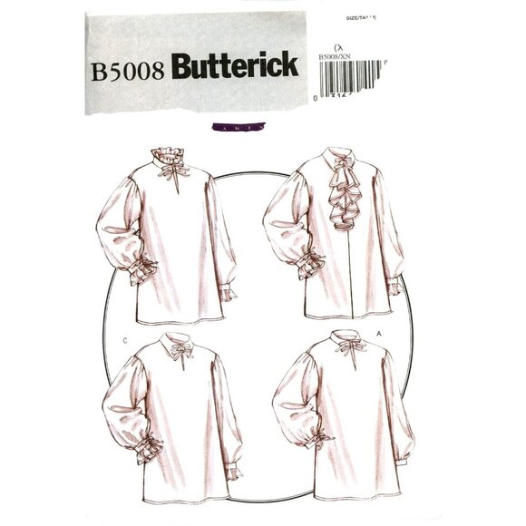 Butterick Other - Butterick B5008 Vintage Inspired Ruffled Collar Blouse Sewing Pattern Sizes XL-X